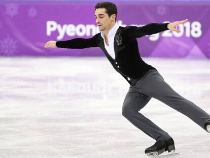 Javier Fernández, en los Juegos Olímpicos de Pyeongchang.