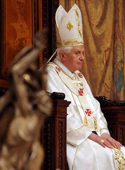 El Papa, ayer en el día del Bautismo del Señor.