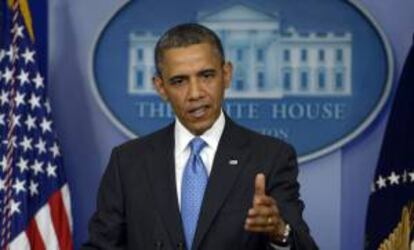 En la imagen, el presidente estadounidense, Barack Obama, durante una rueda de prensa celebrada en Washington, Estados Unidos. EFE/Archivo