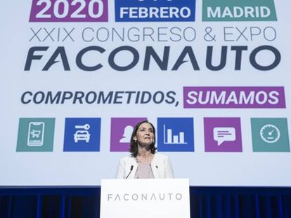 Reyes Maroto, ministra de Industria, Comercio y Turismo, en el Congreso & Expo de Faconauto