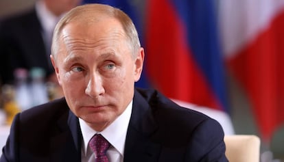 El presidente ruso, Vlad&iacute;mir Putin, este mi&eacute;rcoles en Berl&iacute;n.