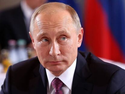 El presidente ruso, Vlad&iacute;mir Putin, este mi&eacute;rcoles en Berl&iacute;n.