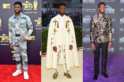 Chadwick Boseman

El protagonista de Black Panther, uno de los mayores fenómenos cinematográficos y sociales de los últimos meses, ha optado por firmas como Givenchy o Emporio Armani durante la promoción del filme. Gracias al esmoquin blanco con capa de inspiración sacerdotal diseñado por Versace se convirtió en uno de los mejor vestidos de la pasada Gala Met.