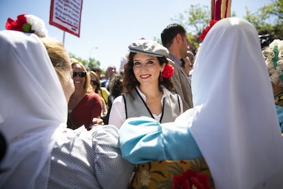 Isabel Díaz Ayuso en las fiestas de la Pradera de San Isidro el año pasado.