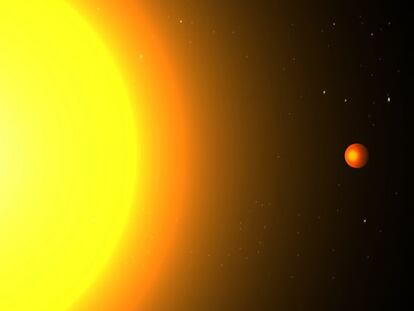 Ilustraci&oacute;n del planeta extrasolar Kepler 78b, donde un a&ntilde;o dura solo ocho horas y media.