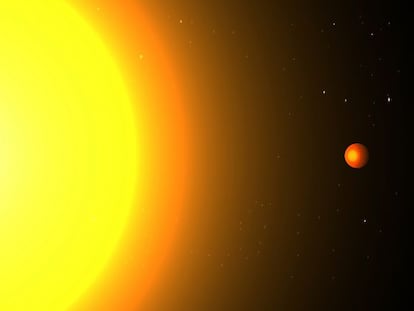 Ilustración del planeta extrasolar Kepler 78b, donde un año dura solo ocho horas y media.