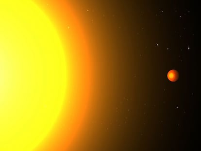 Ilustraci&oacute;n del planeta extrasolar Kepler 78b, donde un a&ntilde;o dura solo ocho horas y media.