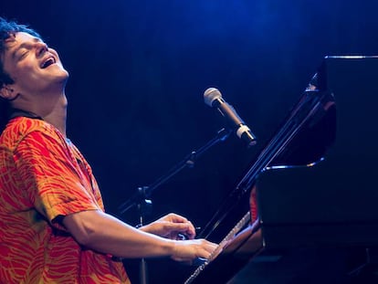 Jamie Cullum actuando en las Noches del Bot&aacute;nico en Madrid. 