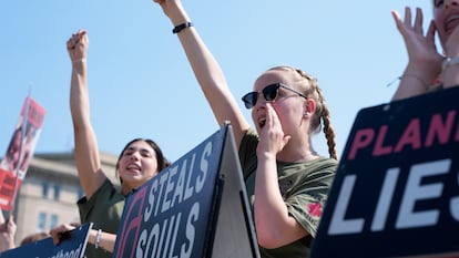 Protesta contra el aborto el pasado mes de mayo ante el Supremo de Washington.