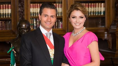 El presidente Peña Nieto y su esposa, Angélica Rivera.