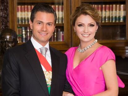 El presidente Peña Nieto y su esposa, Angélica Rivera.