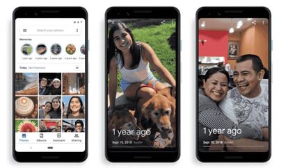 Google Fotos con recuerdos como si fueran 'stories'.