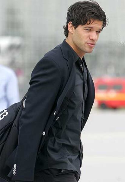 Michael Ballack, a su llegada a Múnich.