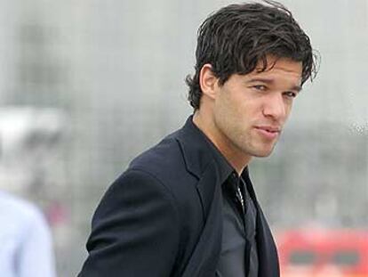 Michael Ballack, a su llegada a Múnich.