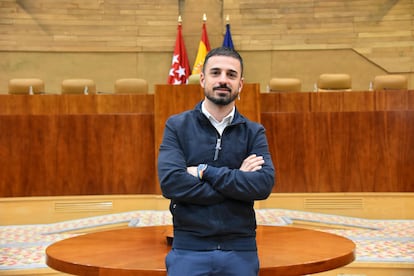 El diputado Santiago Rivero, en la Asamblea de Madrid.