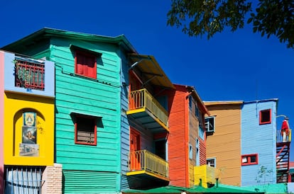 Calle Caminito en el barrio bonaerense de La Boca.