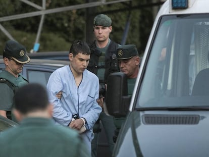Mohamed Houli Chemlal, el joven de 22 años que resultó herido grave en la explosión de la casa de Alcanar, acude a declarar ayer a la Audiencia Nacional.