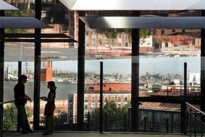 Una vista de Madrid desde una de las terrazas del nuevo edificio de la ampliación del Museo Nacional Reina Sofía.