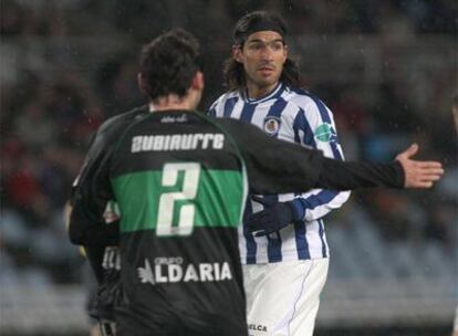 Sebastián Abreu, el sábado con la Real Sociedad en el partido contra el Elche.