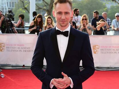 Tom Hiddleston, en la entrega de premios de la academia británica de televisión.