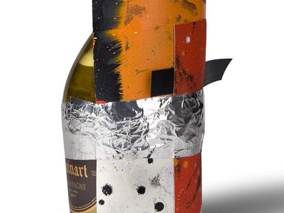 Botella decorada