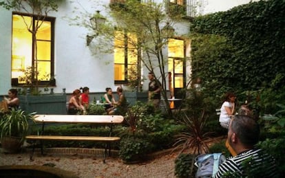 Terraza del Caf&eacute; del Jard&iacute;n, en el Museo del Romanticismo, en Madrid. 