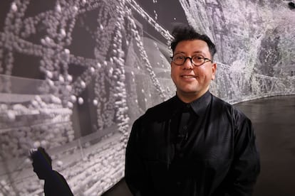 Turkish artist Refik Anadol before his work at the Guggenheim Bilbao Museum.