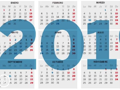 El calendario laboral de 2019 ya es oficial: solo permite un gran puente festivo en toda España