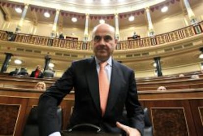 El ministro espa&ntilde;ol de Econom&iacute;a, Luis de Guindos