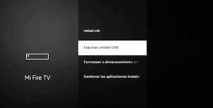 Apartado USB en el Fire TV Stick de Amazon
