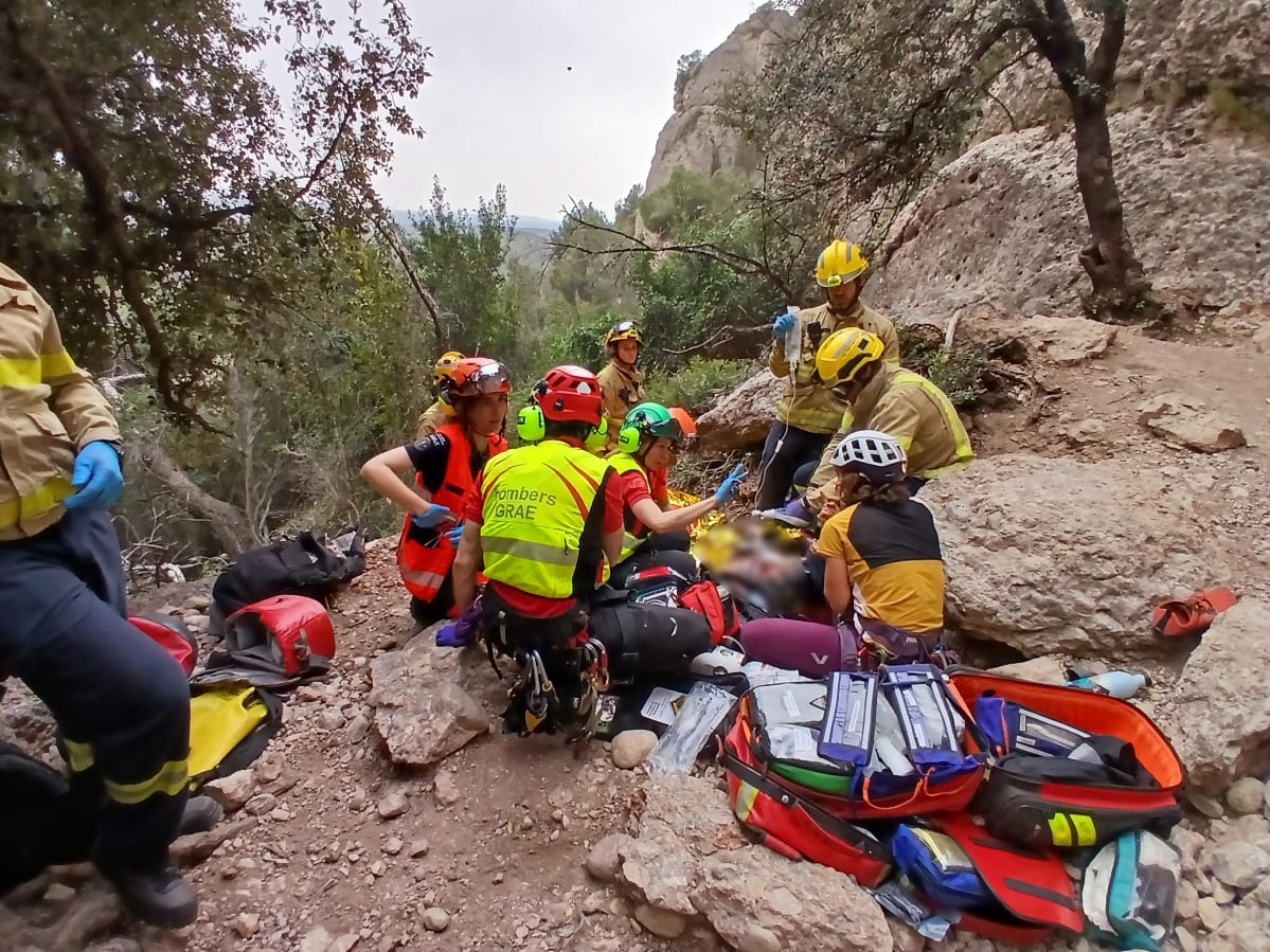 Muere uno de los dos escaladores heridos al caerles piedras en una vía de Montserrat