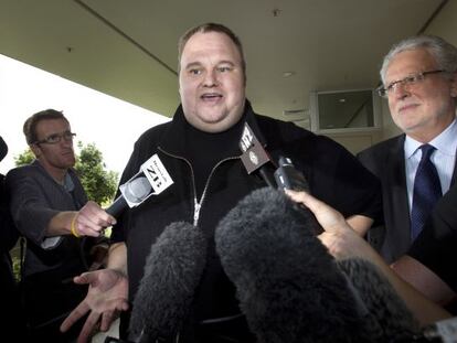 Kim Dotcom, el fundador de Megaupload, en una imagen del pasado febrero.