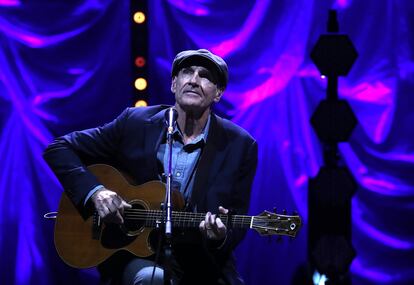 James Taylor, el lunes por la noche en su concierto en el Auditorio Nacional, en Madrid.