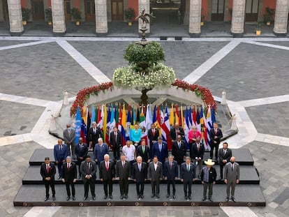 La foto de familia de la reunión de los miembros de la CELAC, el 18 de septiembre  de 2021 en Ciudad de México.