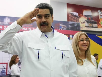 Nicolás Maduro, na cidade Guaira