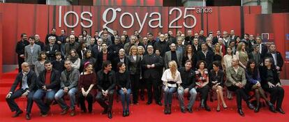 Foto de familia de los candidatos a los Goya.