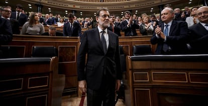 Mariano Rajoy tras ser investido presidente del Gobierno.