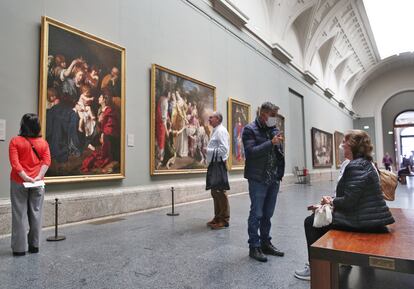 Galería Central del Museo Nacional del Prado, el último día de su apertura, el pasado 11 de marzo.