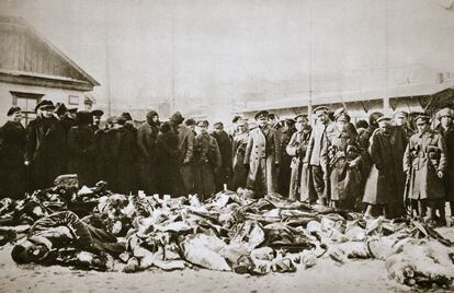 Víctimas de la guerra civil rusa en Siberia. 