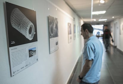 La exposición 'Lo que tu ojo no ve'se inauguró ayer en el Instituto de Ciencias de la Construcción Eduardo Torroja.