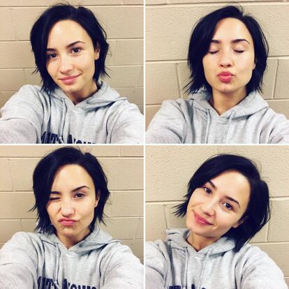 Demi Lovato ha estado bajo la atenta mirada de los focos desde pequeña como niña Disney y, por lo tanto, acostumbrada al maquillaje. Hoy muestra en la Red con el mismo orgullo sus fotografías de alfombras rojas y sobre los escenarios que otras con la cara lavada.