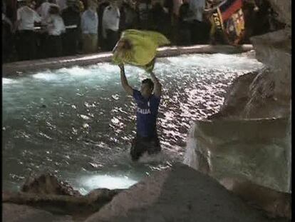 Celebraciones en Roma de la victoria del Barcelona