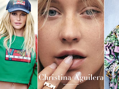 Britney Spears para Kenzo y Christina Aguilera en la portada de 'Paper'.