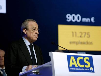 El presidente de ACS, Florentino Pérez. 