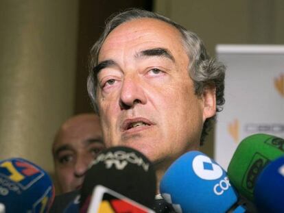 El presidente de la Confederación Española de Organizaciones Empresariales (CEOE), Juan Rosell