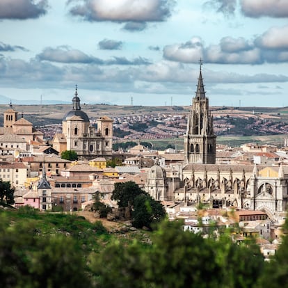 Views of the cathedral and the city of Toledo