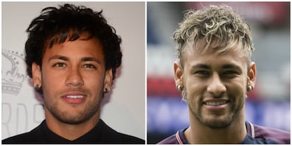 Desde el pasado verano, el futbolista brasileño Neymar luce mechas rubias. 