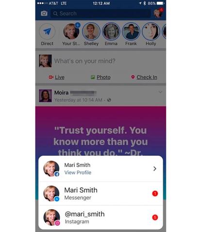 Nuevas notificaciones cruzadas de Facebook, Instagram y Messenger en pruebas