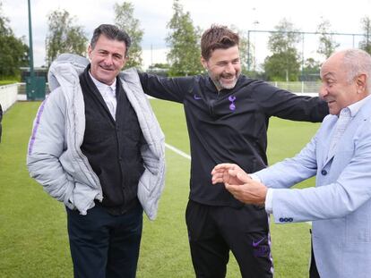 Kempes, Pochettino y Ardiles, esta semana.