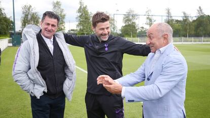 Kempes, Pochettino y Ardiles, esta semana.